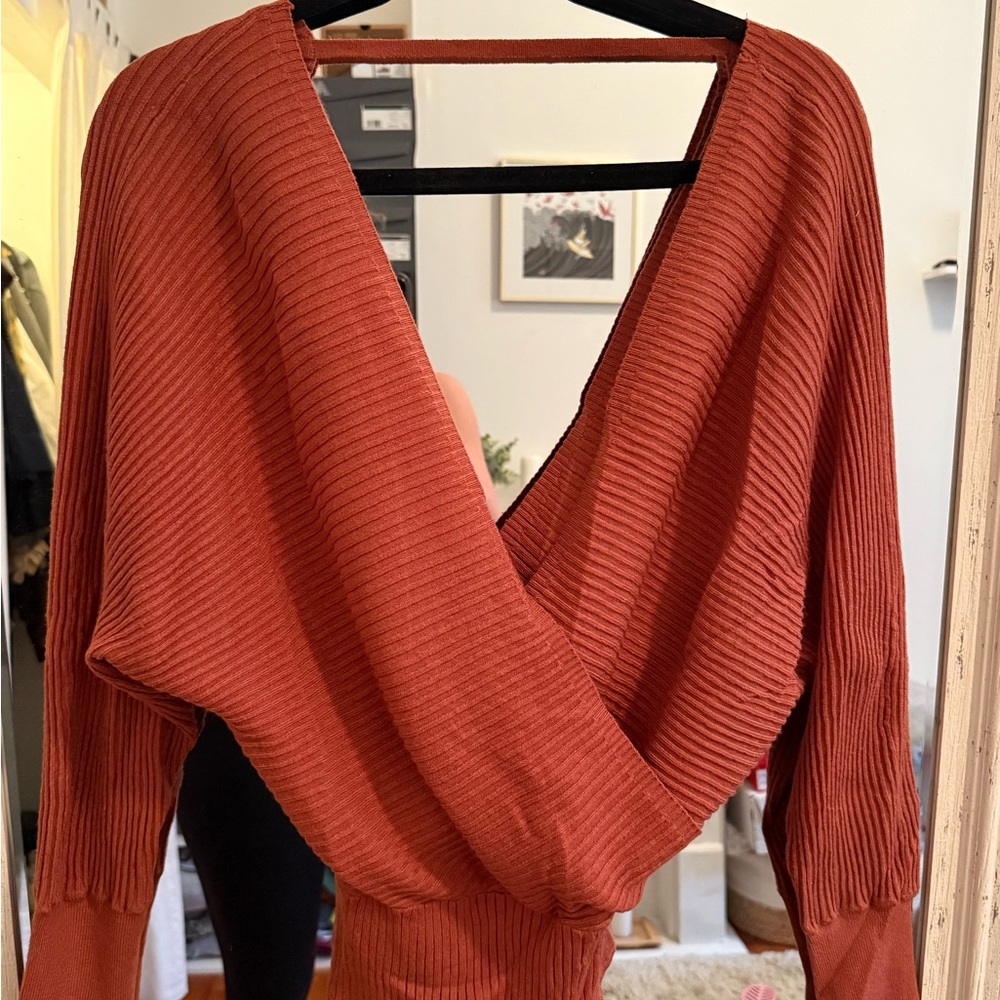 Le Lis Terracotta Knit Top